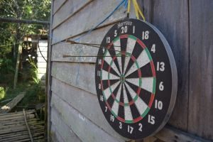 Blowpipe using dart board as target with Backyard Tour Malaysia