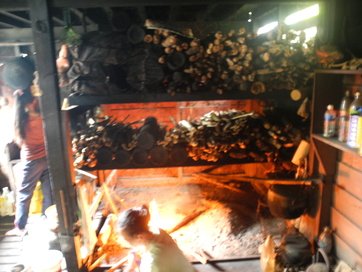 Fireplace for cooking, Bamboo or firewood is used as fuel with Backyard Tour Malaysia