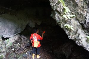 Bedoh cave entrance with Backyard Tour Malaysia