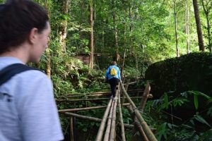 Bamboo bridge in Kampung Kiding with Backyard Tour Malaysia