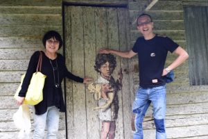 Artwork in the other parts of the longhouse with Backyard Tour Malaysia