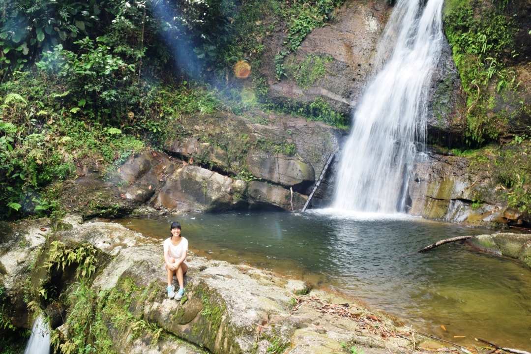 Enjoying nature after short waterfall trekking 30 mins with Backyard Tour Malaysia