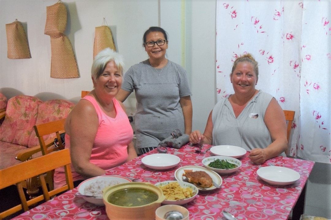 Lunch at Karum Homestay (Madam Karum the host in the middle) with Backyard Tour Malaysia