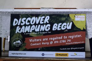 Signboard made for Begu Village with Backyard Tour Malaysia