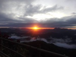 Sunrise view from Bung Kehtek Campsite